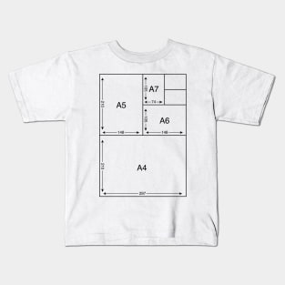 Paper Sizes Kids T-Shirt